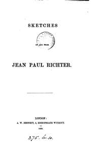 Tapa de Sketches of and from Jean Paul Richter