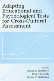 Tapa de Adapting Educational and Psychological Tests for Cross-Cultural Assessment