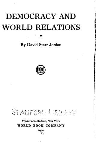 Tapa de Democracy and world relations