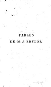 Tapa de Fables de m. J. Krylof