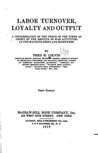 Tapa de Labor turnover, loyalty and output