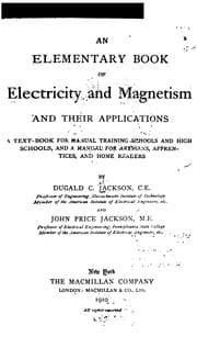 Tapa de An elementary book on electricity and magnetism and their applications