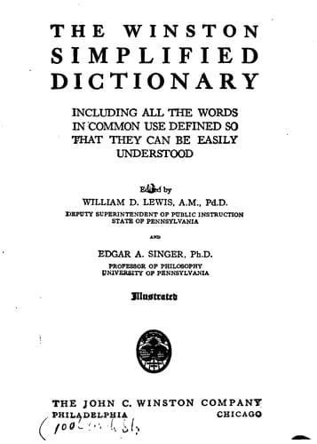 Tapa de The Winston simplified dictionary