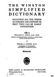 Tapa de The Winston simplified dictionary