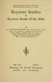Tapa de Keynote studies in keynote books of the Bible
