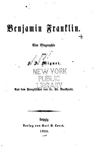 Tapa de Benjamin Franklin