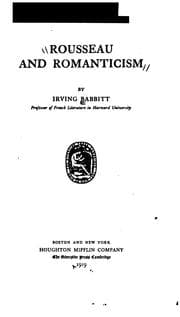 Tapa de Rousseau and romanticism