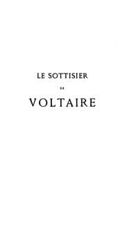 Tapa de Le sottisier de Voltaire