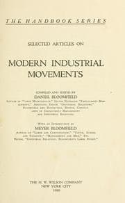 Tapa de Selected articles on modern industrial movements