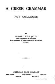 Tapa de A Greek grammar for colleges
