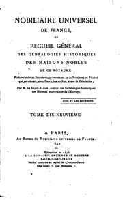 Tapa de Nobiliaire universel de France