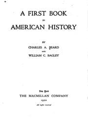 Tapa de A first book in American history