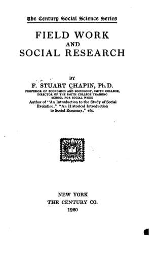 Tapa de Field work and social research