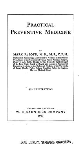 Tapa de Practical preventive medicine