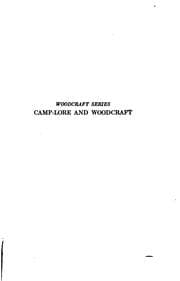 Tapa de ...The American boys' handybook of camp-lore and woodcraft