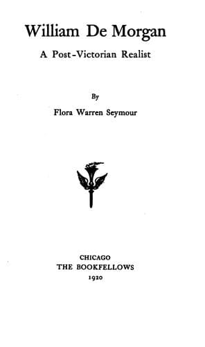 Tapa de William De Morgan