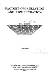 Tapa de Factory organization and administration