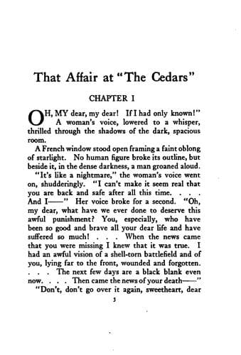 Tapa de That affair at "The Cedars"