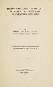 Tapa de Historical information and judgment in pupils of elementary schools