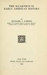 Tapa de The McCarthys in early American history