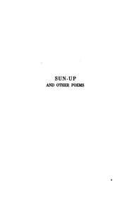 Tapa de Sun-up, and other poems