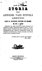 Tapa de Storia degli antichi vasi fittili aretini