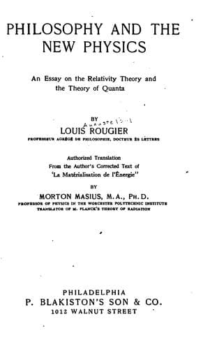 Tapa de Philosophy and the new physics