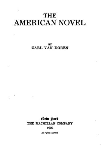 Tapa de The American novel