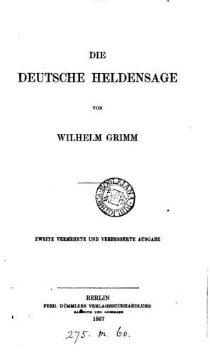 Tapa de Die deutsche Heldensage