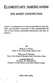 Tapa de The short Constitution ..