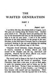Tapa de The wasted generation