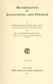 Tapa de Mathematics of accounting and finance