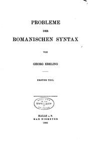 Tapa de Probleme der romanischen Syntax