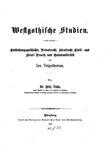 Tapa de Westgothische Studien