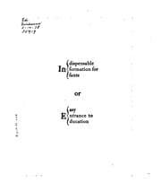 Tapa de Indispensable information for infants