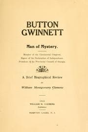 Tapa de Button Gwinnett, man of mystery