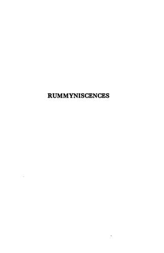 Tapa de Rummyniscences