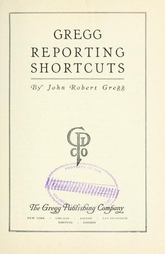 Tapa de Gregg reporting shortcuts