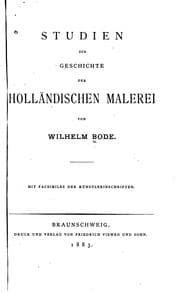 Tapa de Studien zur Geschichte der holländischen Malerei