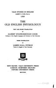 Tapa de The Old English Physiologus