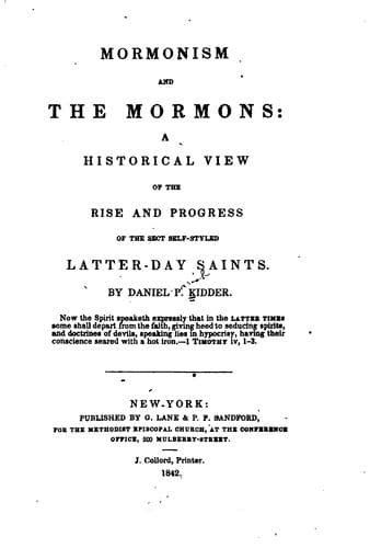 Tapa de Mormonism and the Mormons