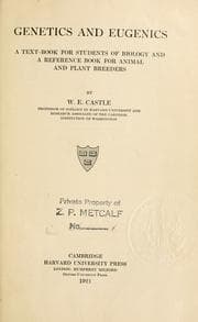 Tapa de Genetics and eugenics