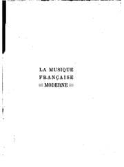 Tapa de La musique française moderne