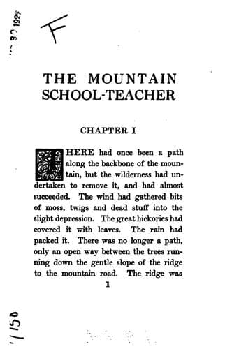 Tapa de The mountain school-teacher