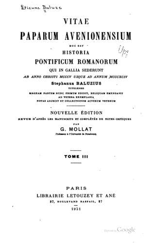 Tapa de Vitae paparum avenionensium