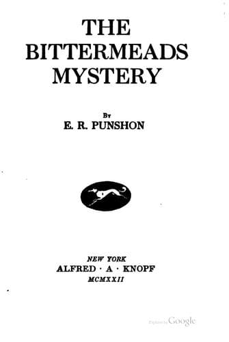 Tapa de The Bittermeads Mystery