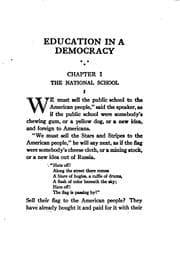 Tapa de Education in a democracy