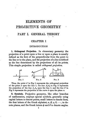 Tapa de Elements of projective geometry