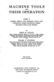 Tapa de Machine tools and their operation ..