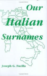 Tapa de Our Italian Surnames